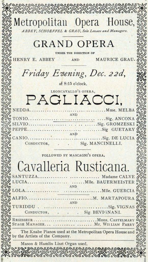 Metropolitan opera poster from the 1983 premiere