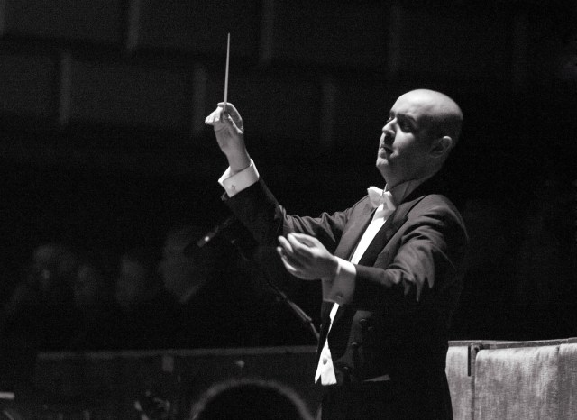 Conductor Giuseppe Finzi conducts the San Francisco Opera production of Giacomo Puccini's "Turandot," Friday, Nov. 18, 2011 at the War Memorial Opera House in San Francisco. (Photo by D. Ross Cameron)